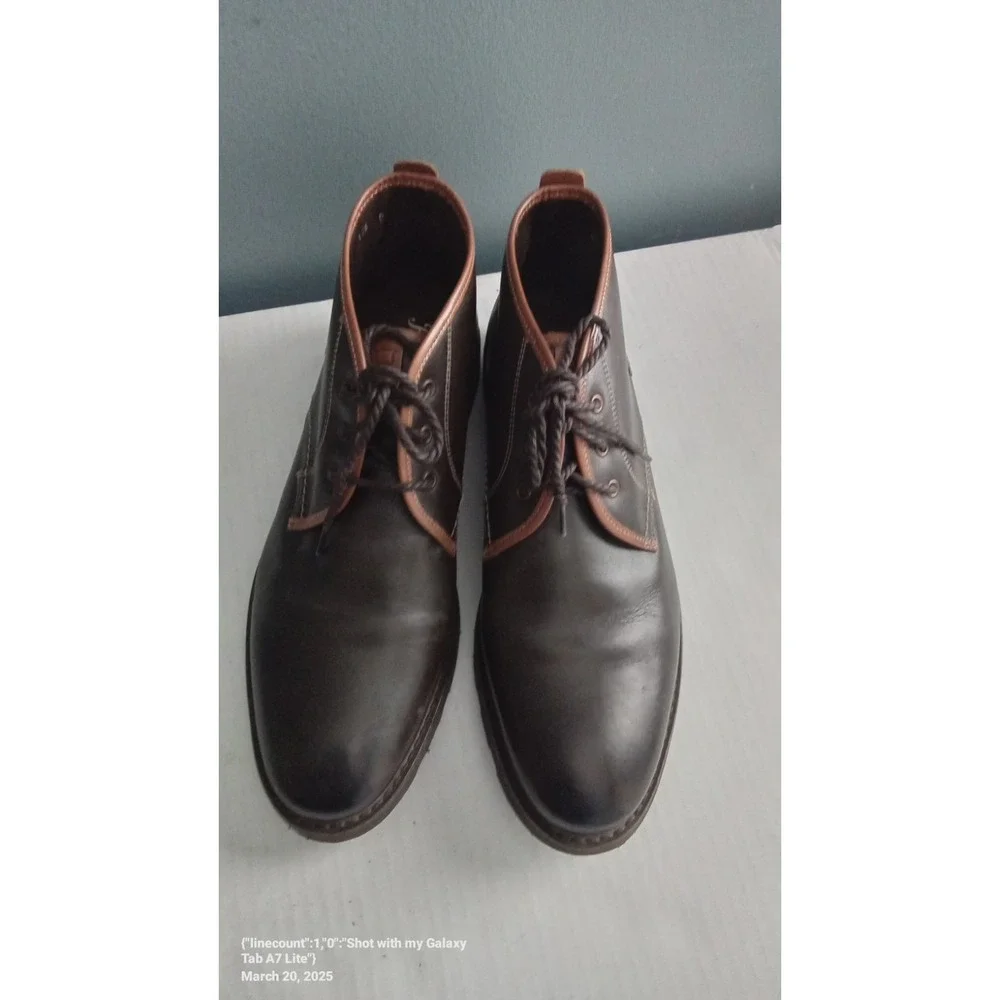 Leather Chukka Boots Ankle‎ Dress Casual Lace Up Brown Shoes